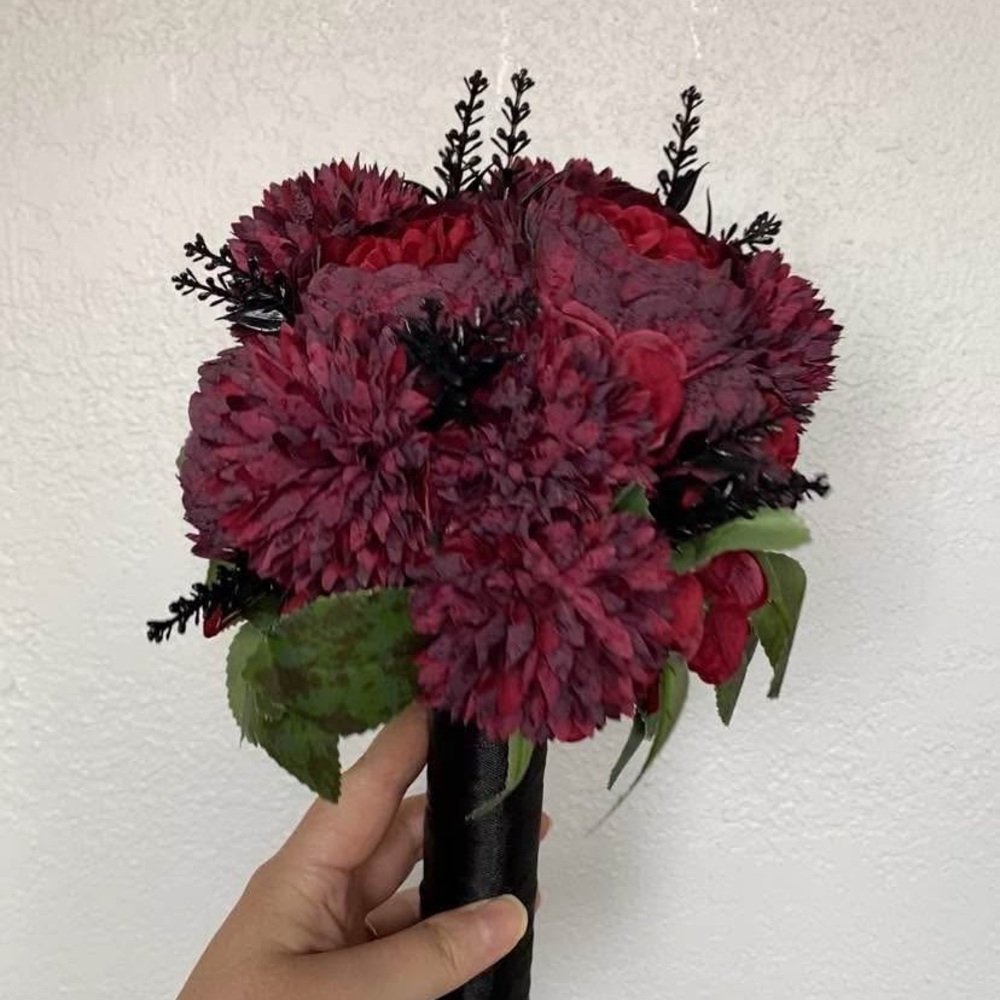 Burgundy Bridesmaid Bouquets - Picture 3 of 3